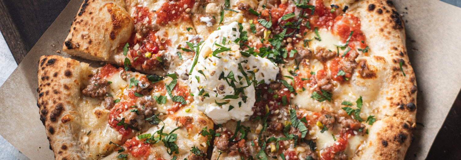 Spiced Lamb Pizza - Roccbox Gozney recipe poster image