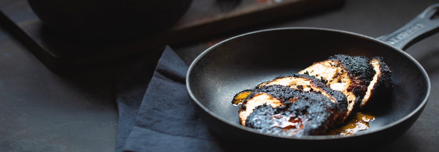 Blackened Chicken with Cucumber Yoghurt recipe poster image