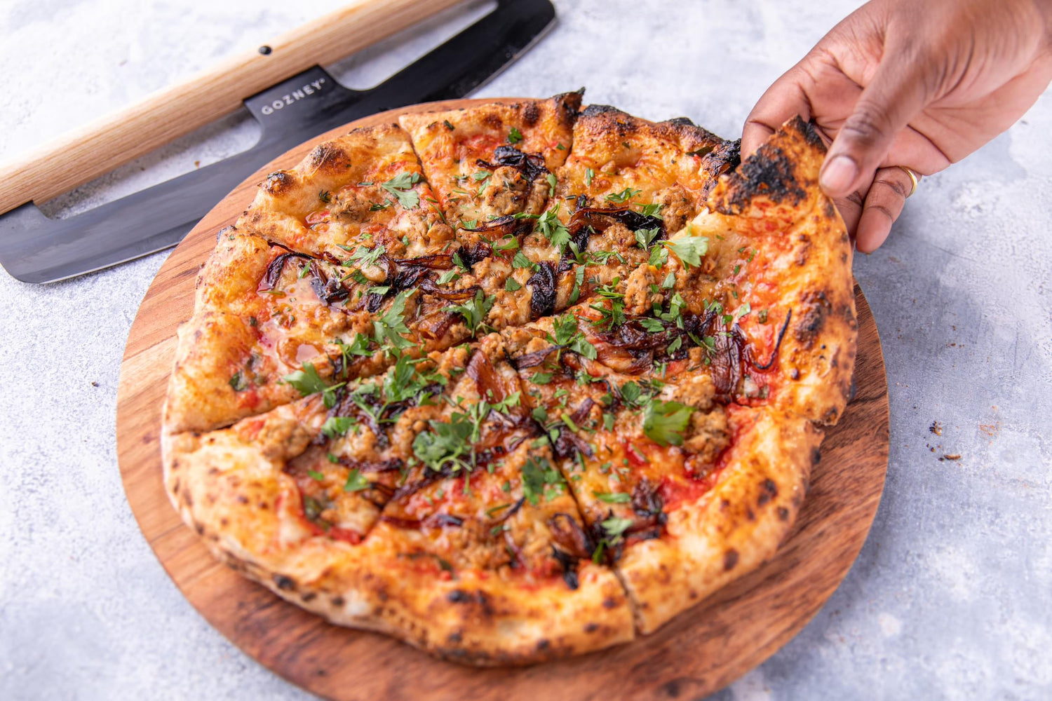 Italian Sausage and Hot Honey Pizza