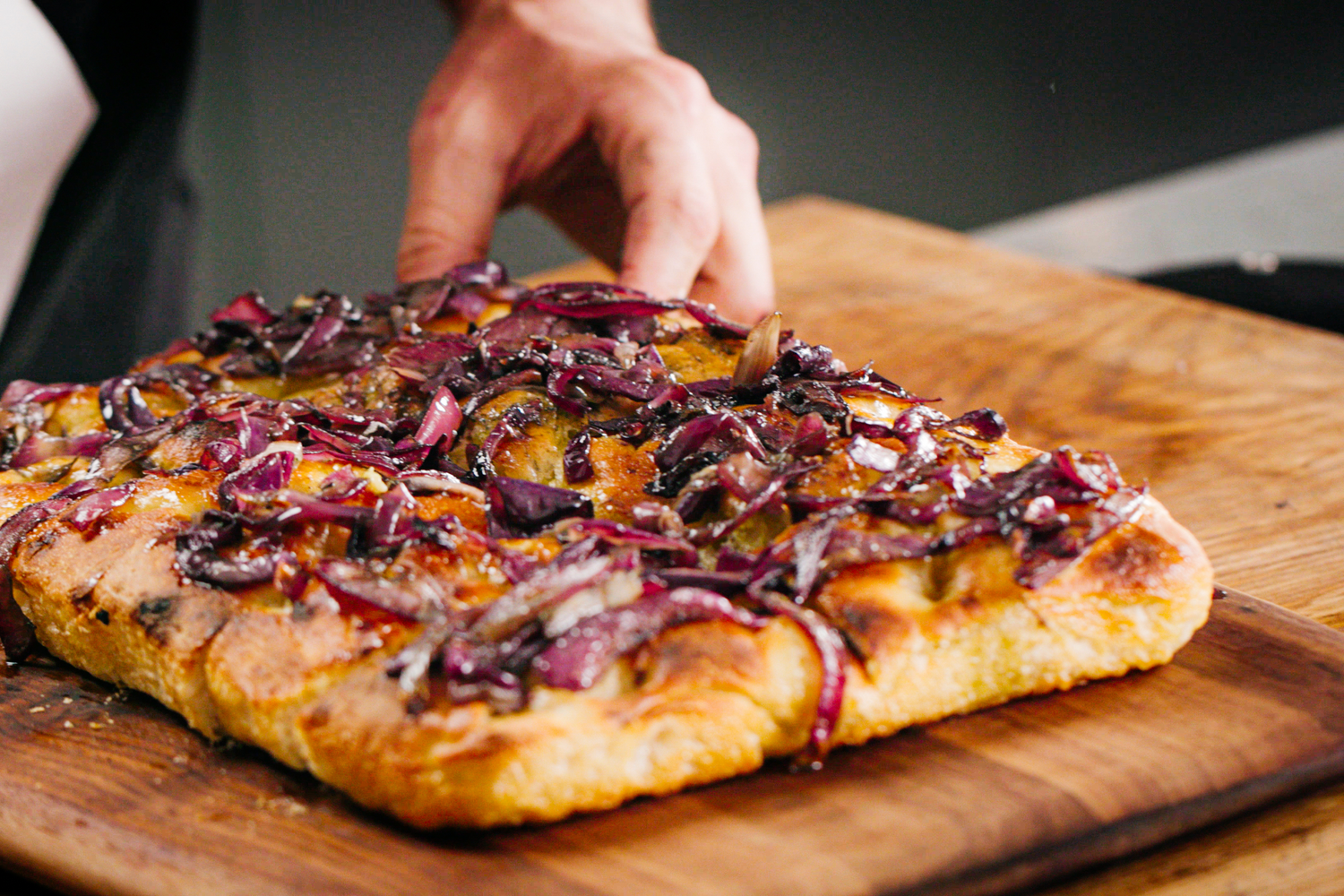 Onion Focaccia recipe poster image
