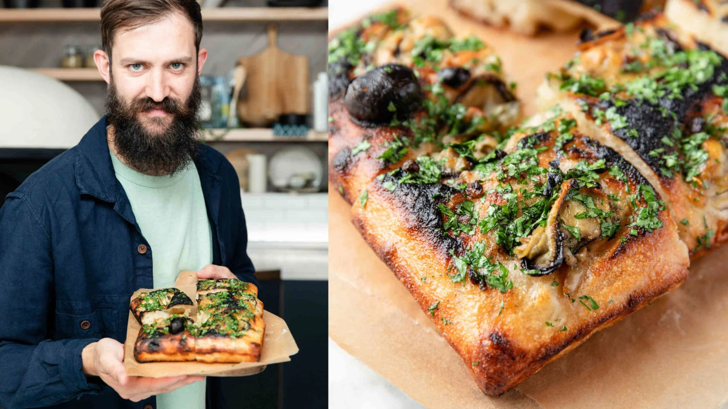 Oyster & Bone Marrow Detroit Style Pizza recipe poster image