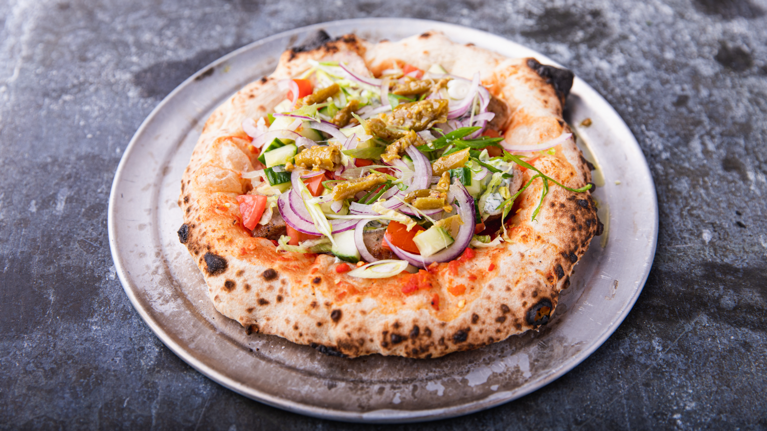 Kebab Pizza recipe poster image