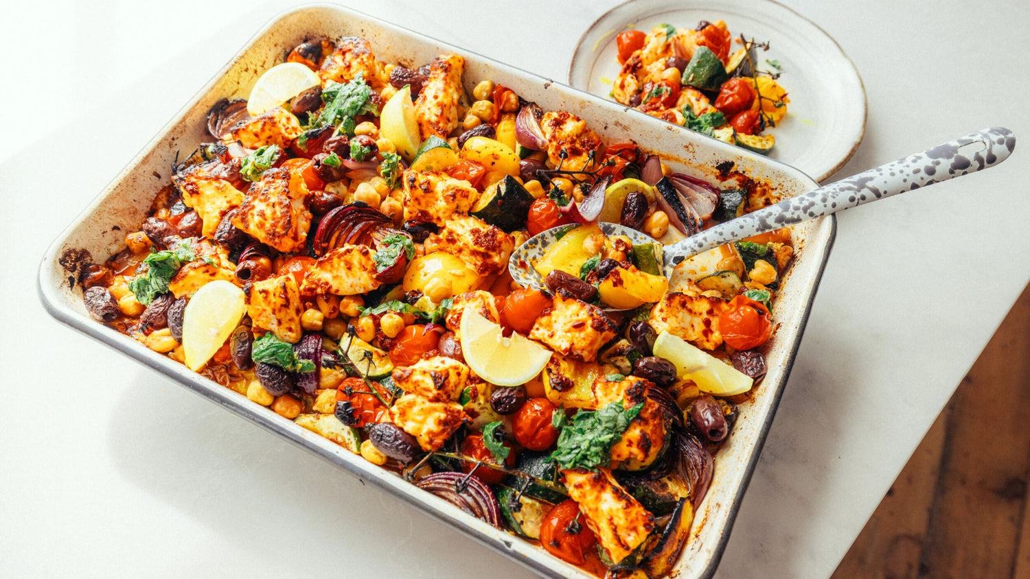 Vegetarian Halloumi Traybake