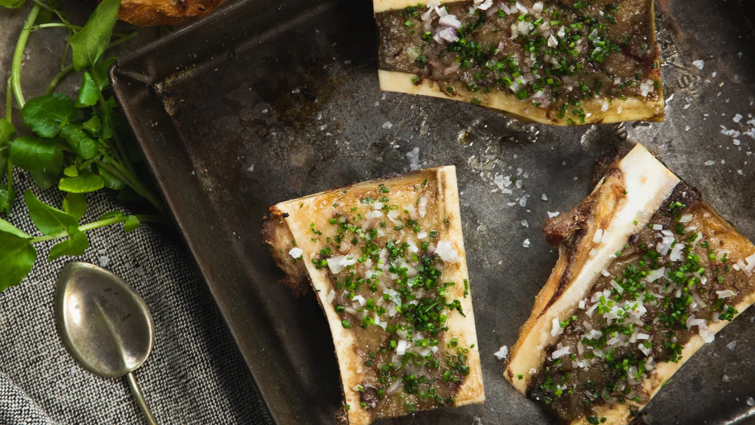 Roasted Bone Marrow with Chives & Shallots recipe poster image
