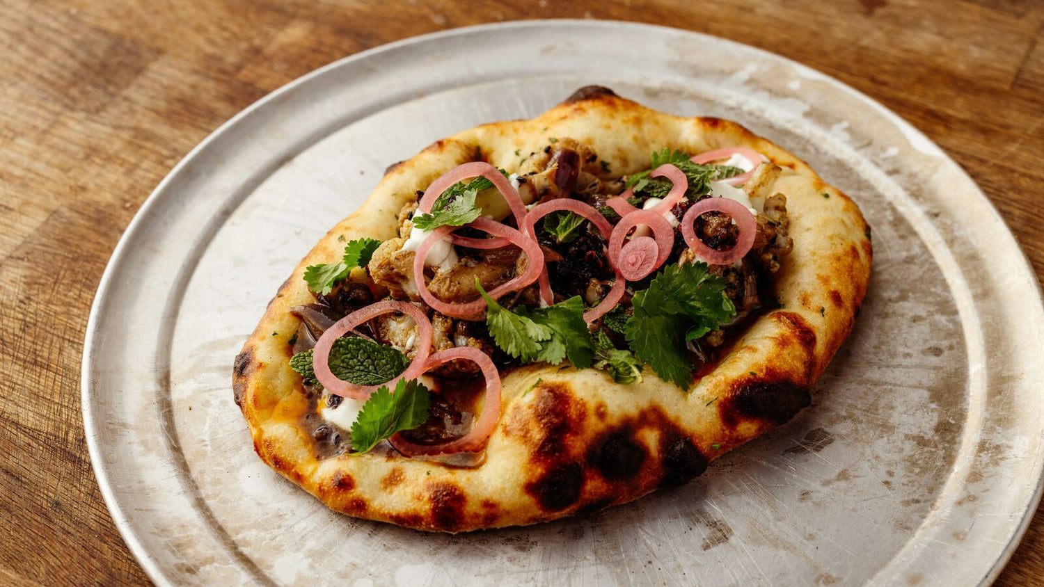 Loaded Naan on a Platter